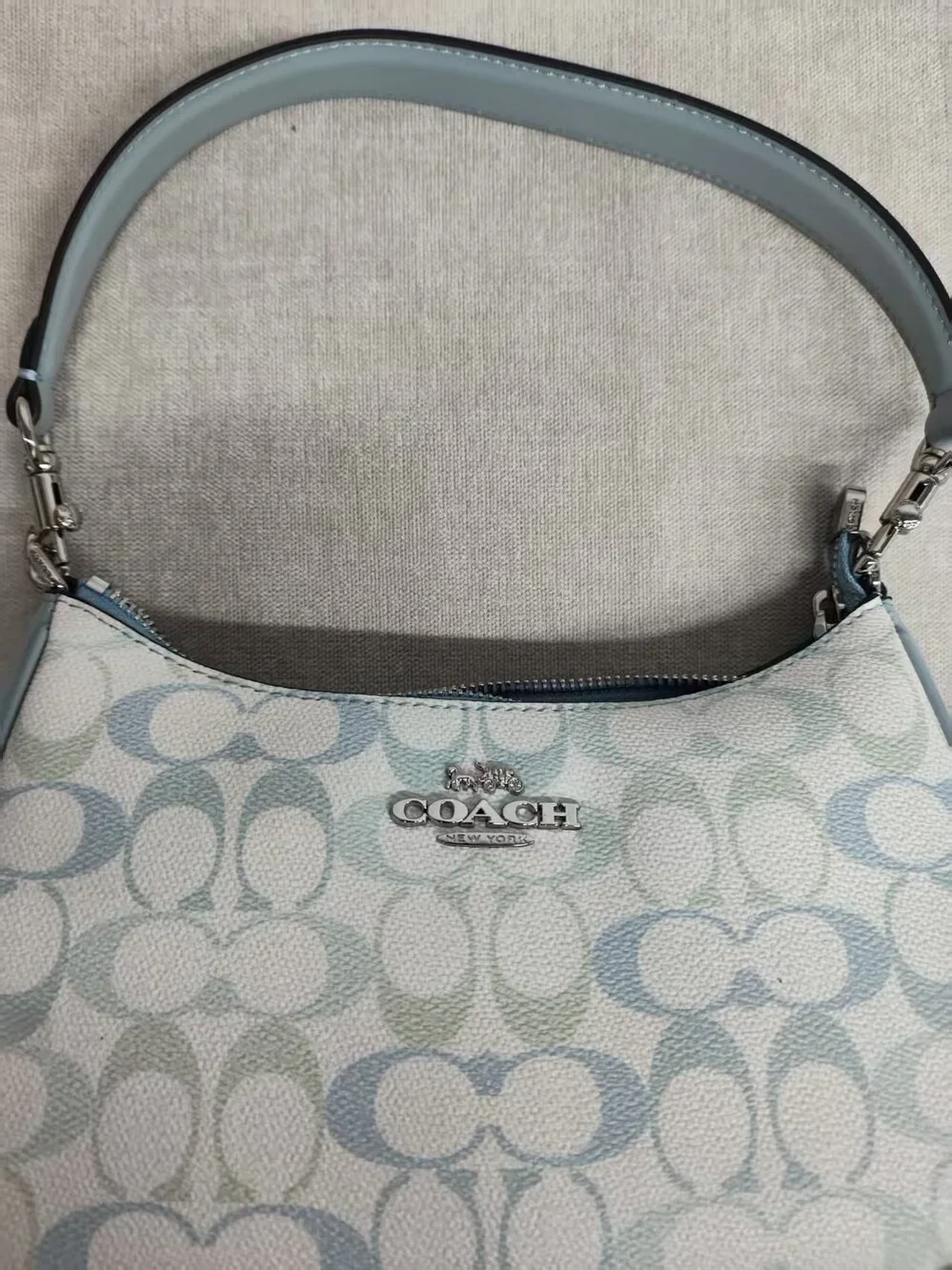 💙 Coach Signature Monogram Hobo Shoulder Bag